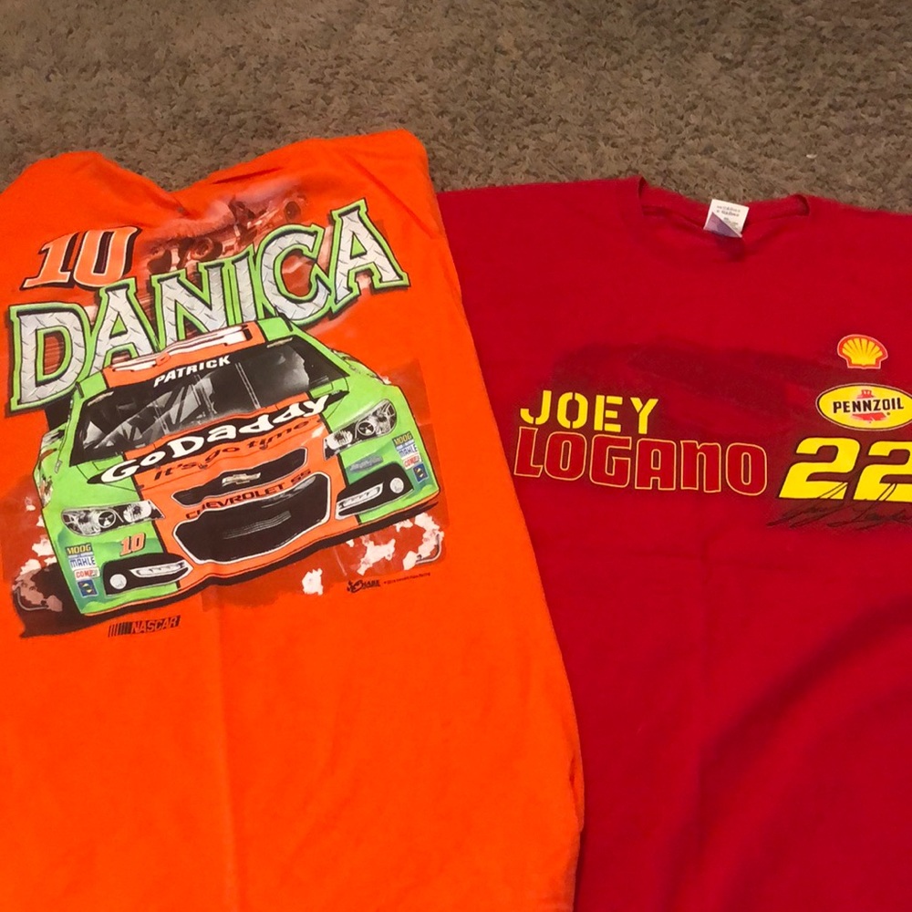 TWO NASCAR shirts comes as a set